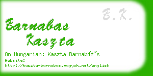 barnabas kaszta business card